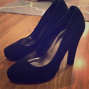 Black heels  - Never worn closed toe suede  heels